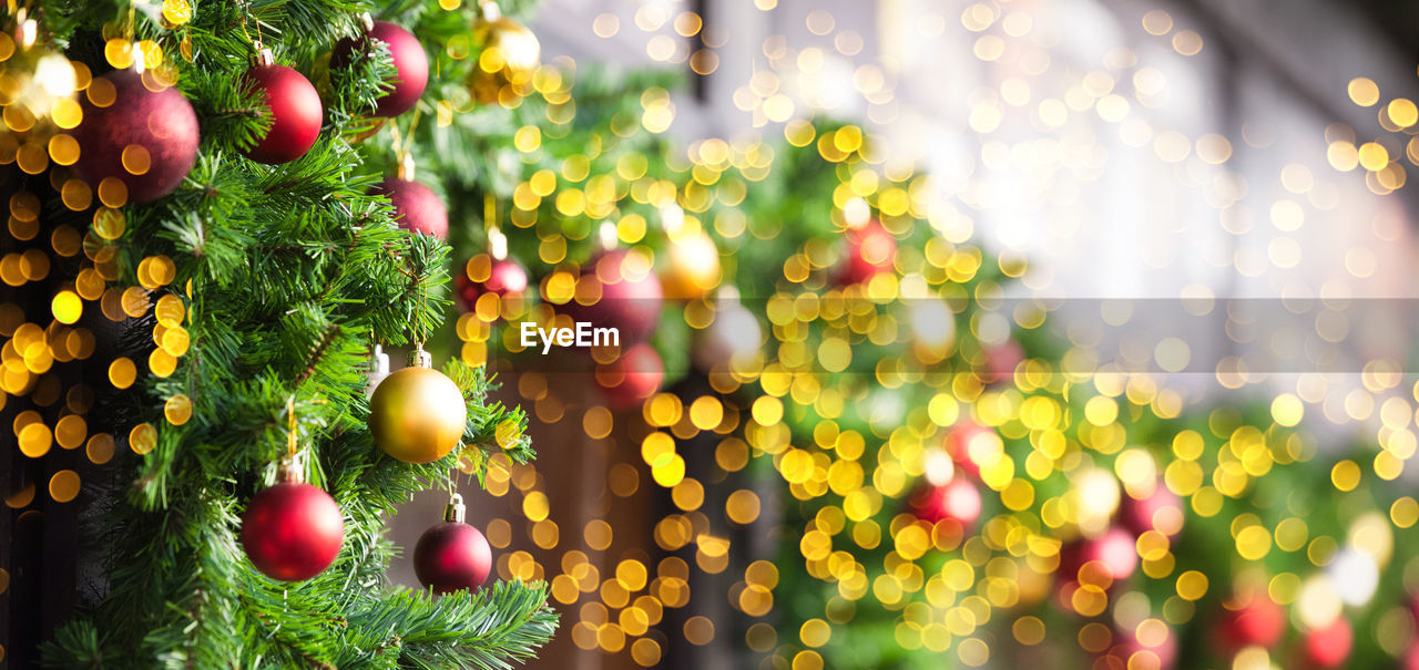 CLOSE-UP OF ILLUMINATED CHRISTMAS TREE