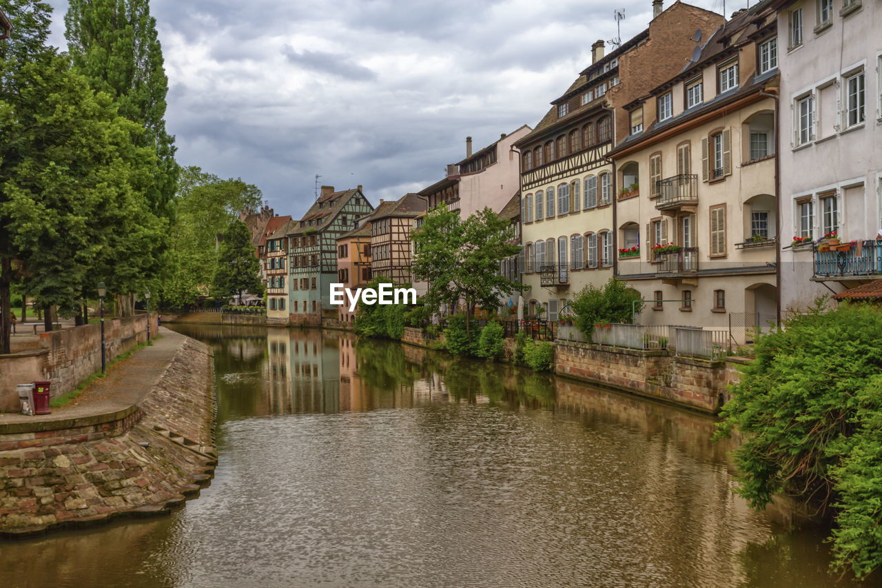 Historic quarter of petite france with bridge, strasbourg, france