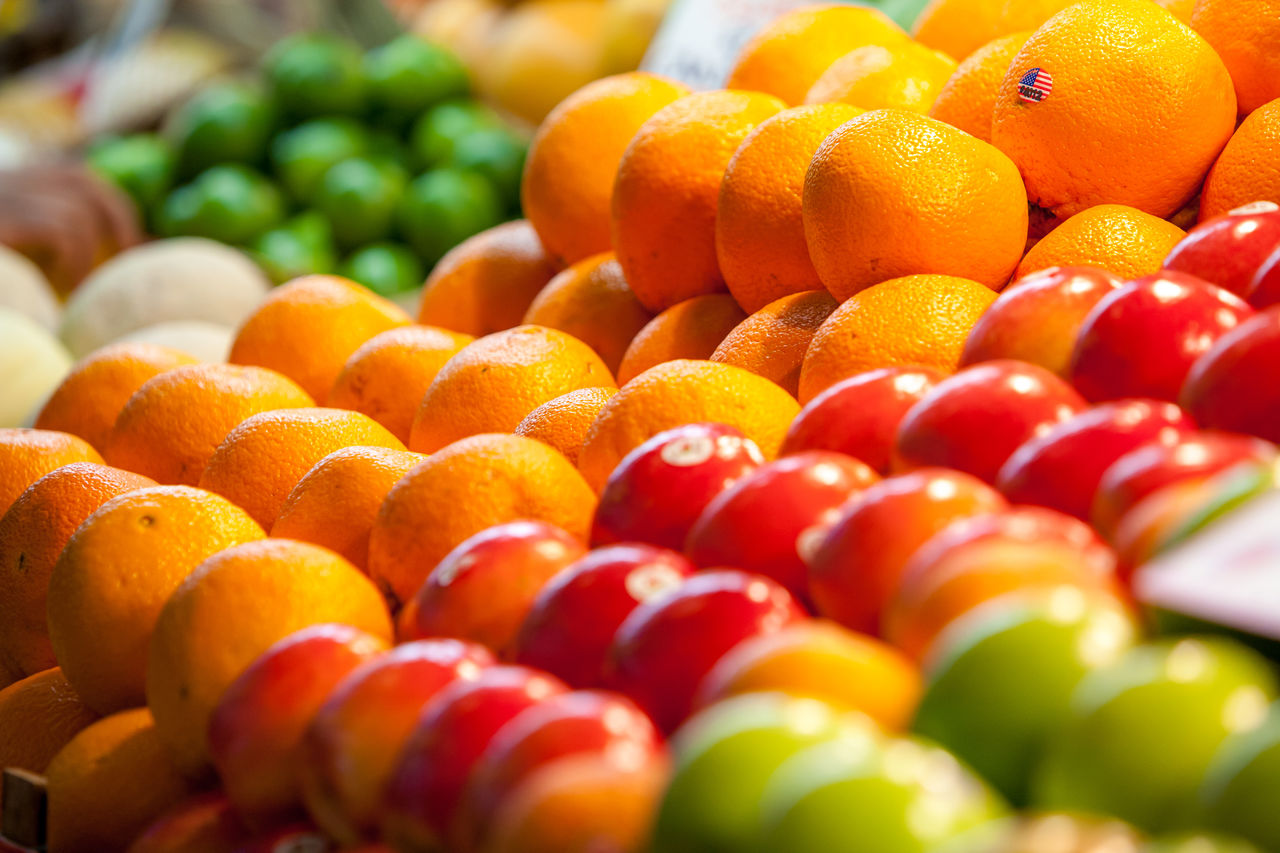 Close-up of orange fruits for sale