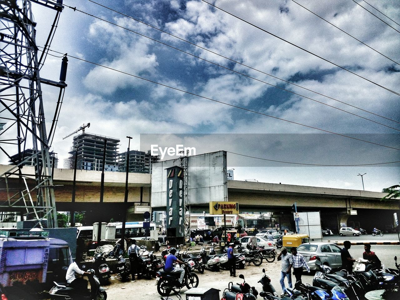 BICYCLES ON ROAD IN CITY