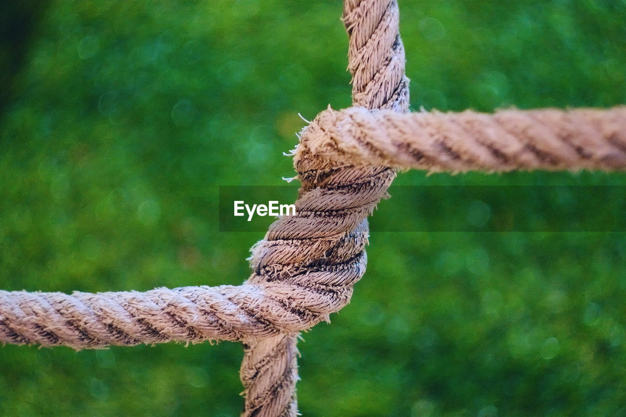 Close-up of rope tied outdoors