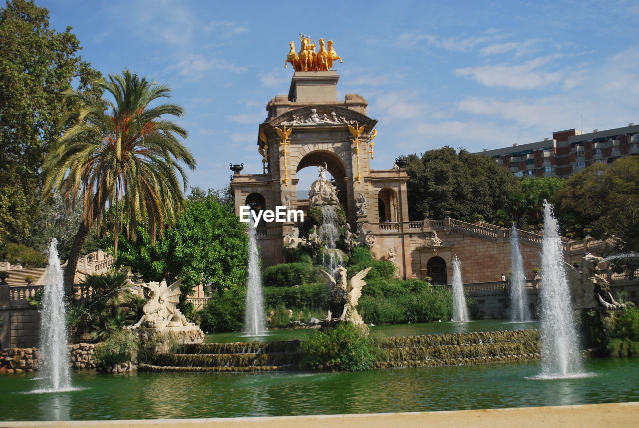 FOUNTAIN IN FRONT OF BUILDING