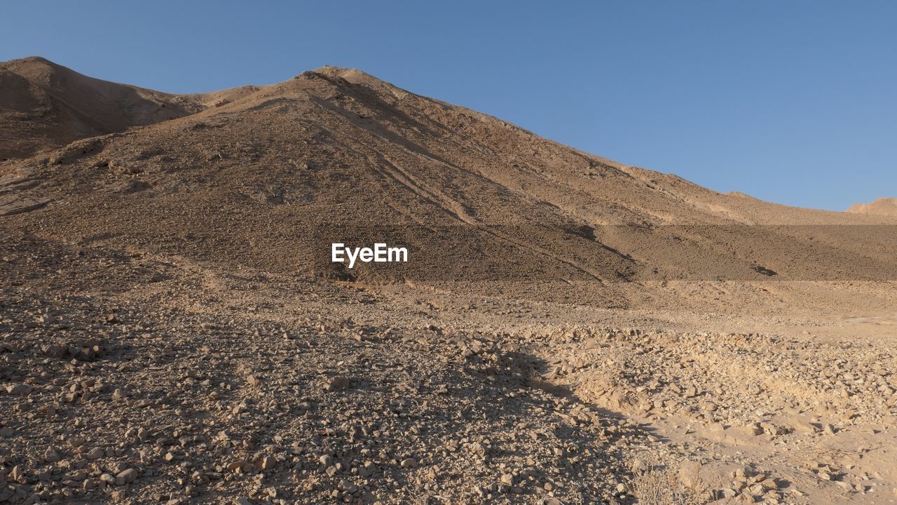 VIEW OF DESERT AGAINST CLEAR SKY