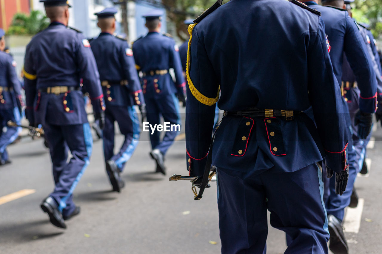 Military officers are seen during a tribute to brazilian independence day in the city of salvador