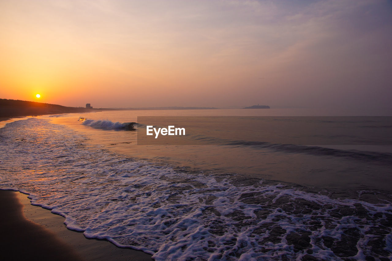 SCENIC VIEW OF SEA DURING SUNSET