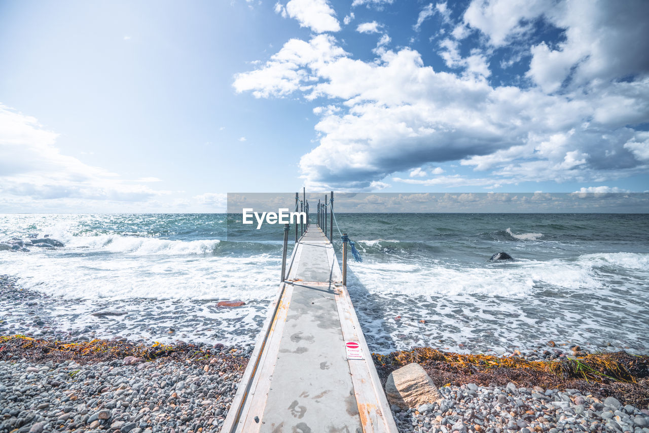 PANORAMIC VIEW OF BEACH AGAINST SKY