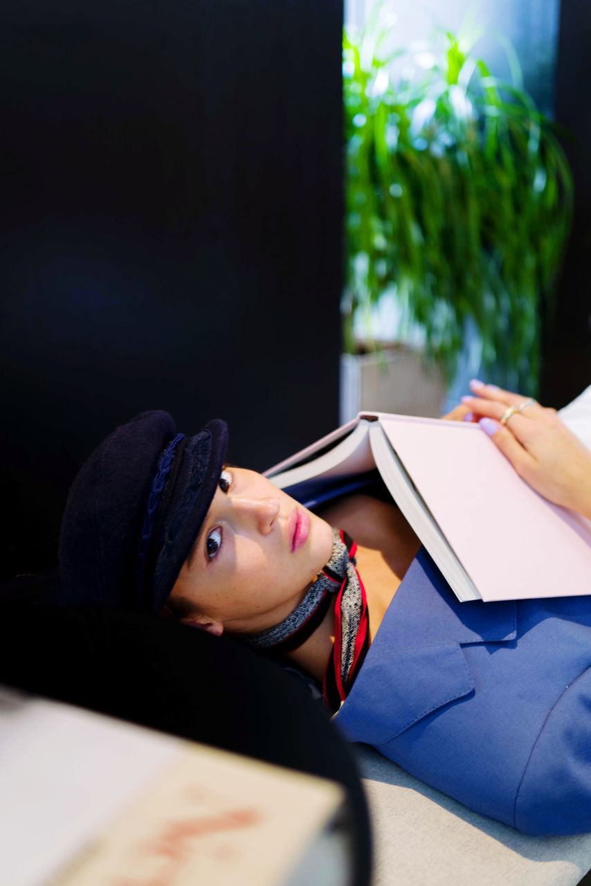 Woman reading a book