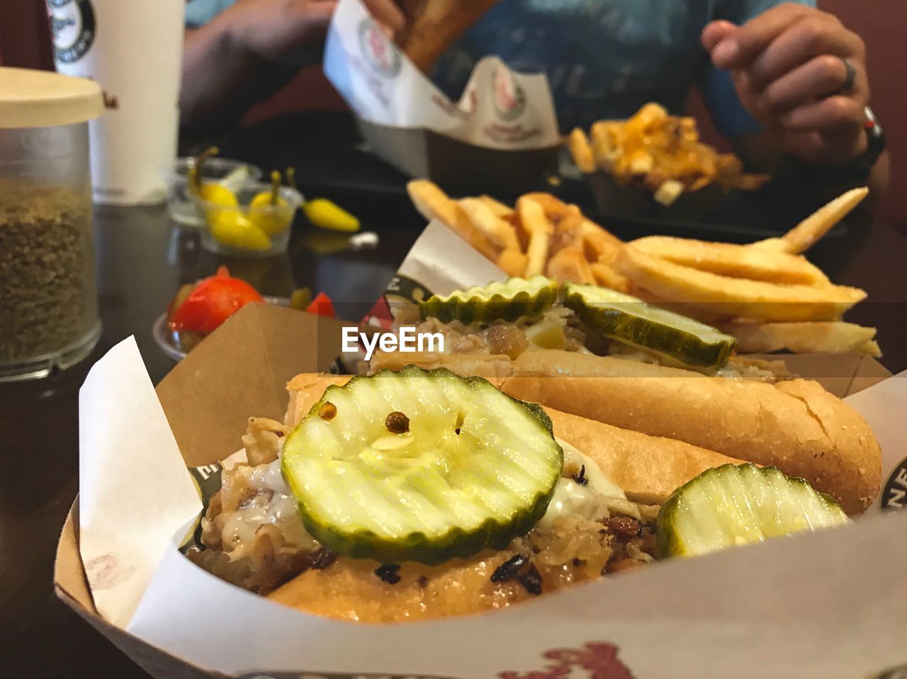 CLOSE-UP OF FOOD ON TABLE