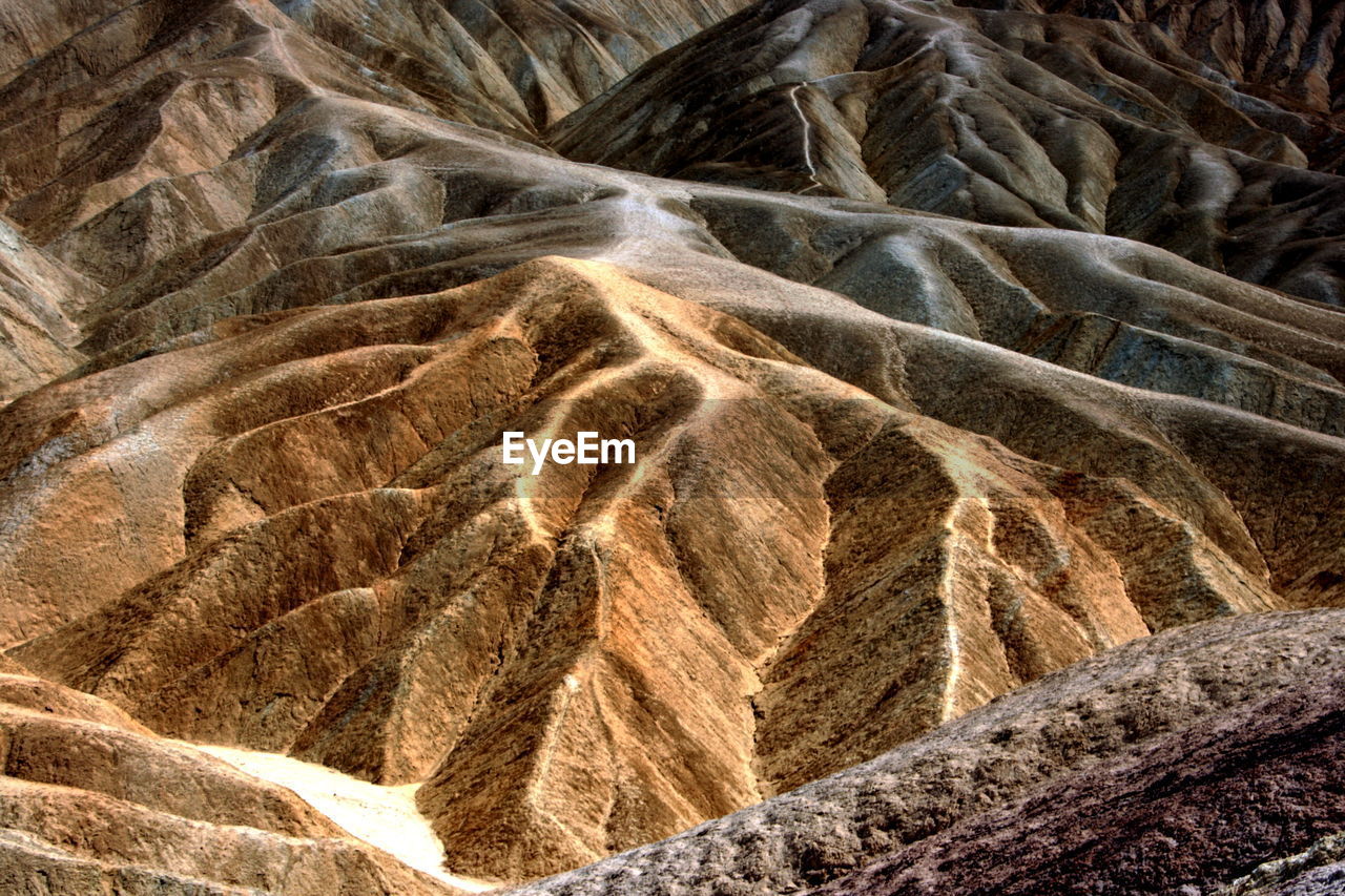 Geological formation at zabrisky point, death valley