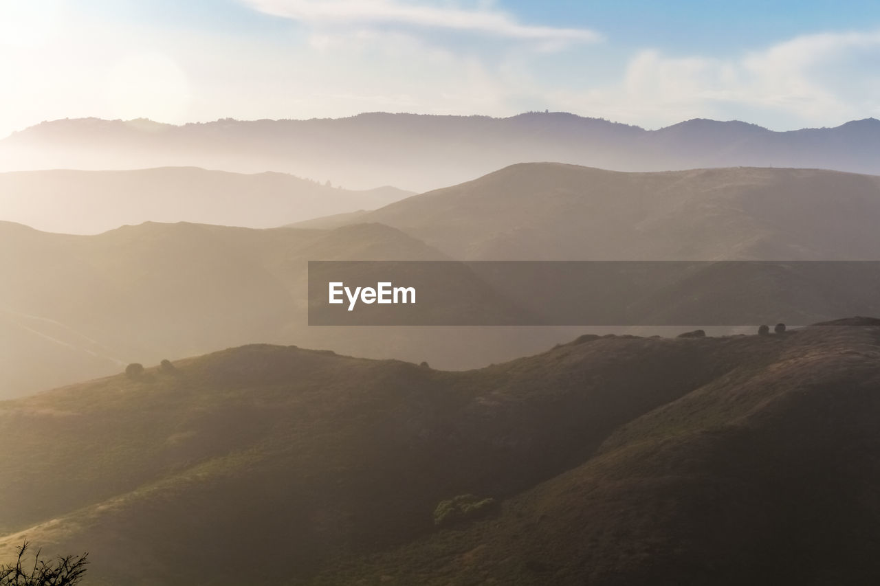 Sunset at marin headlands, golden gate national recreation area, california, usa.