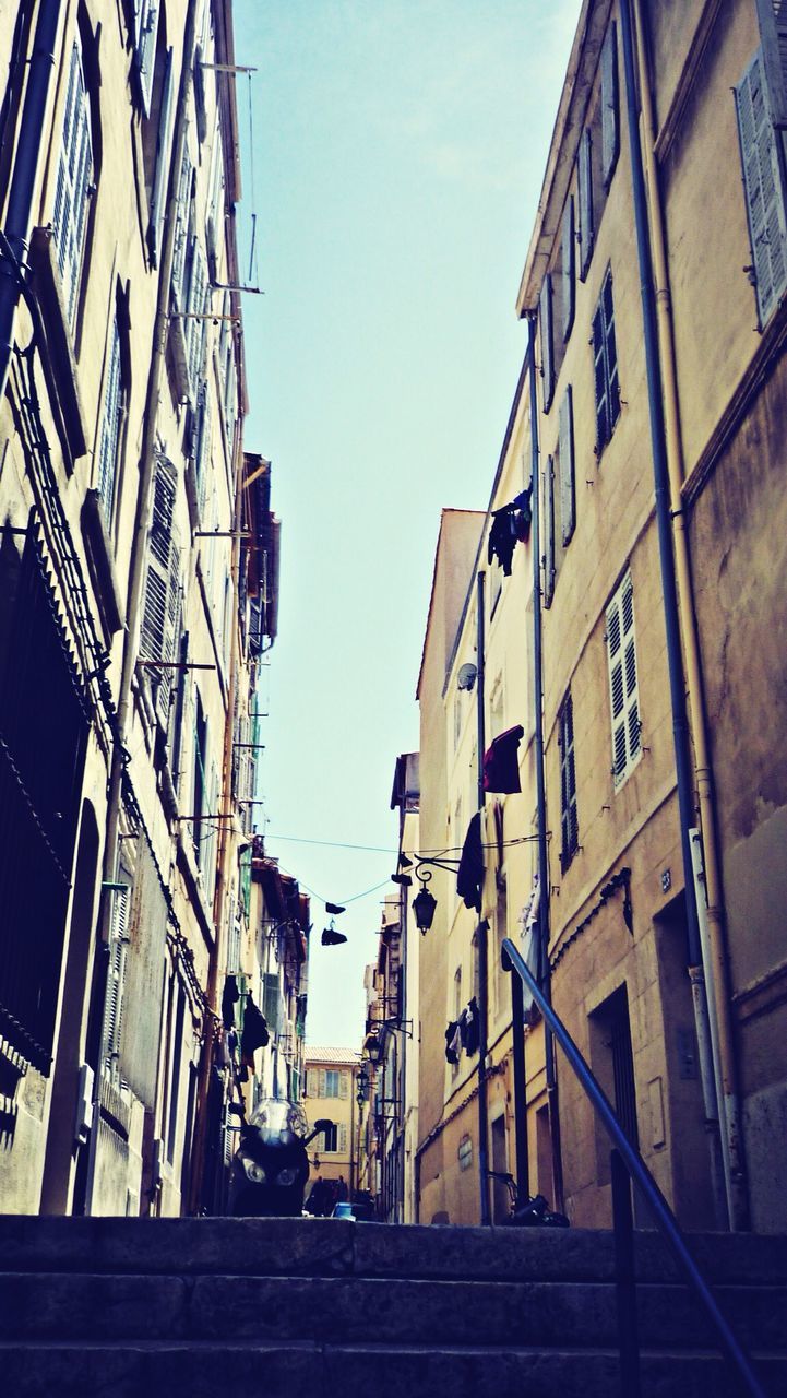 Low angle view of residential buildings