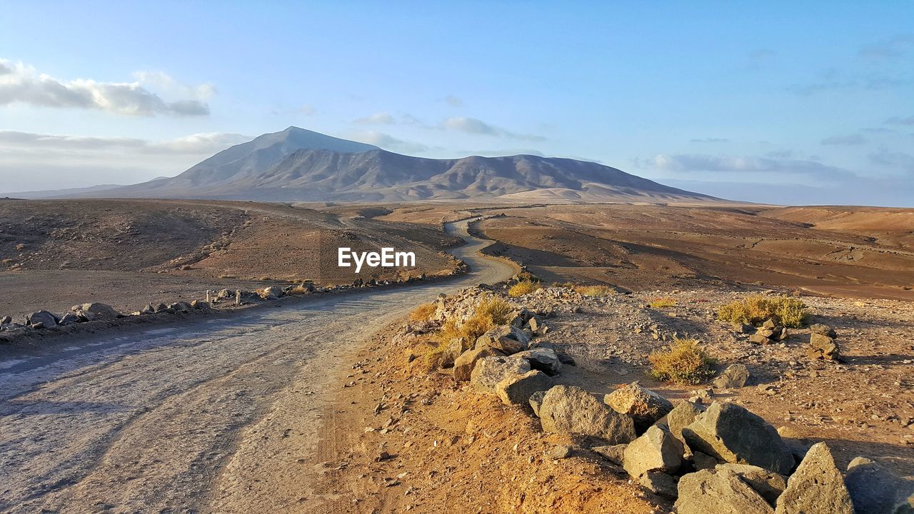 Scenic view of desert against sky