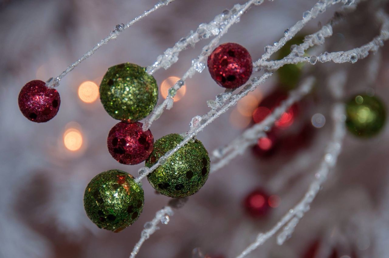 Close-up of christmas decorations