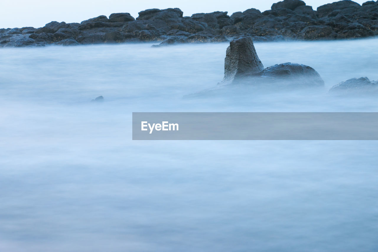 Rock formations on coast