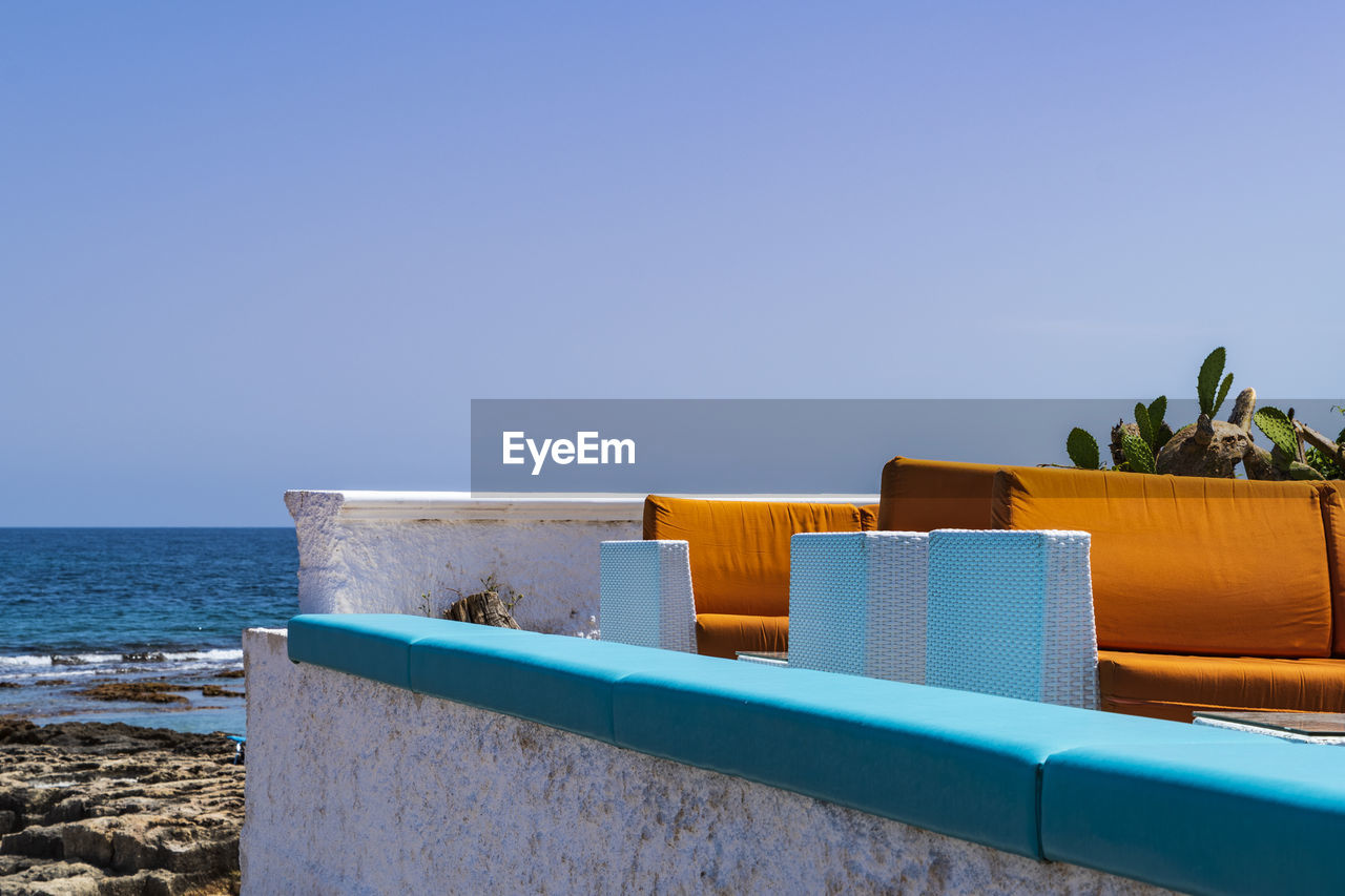 SCENIC VIEW OF BEACH AGAINST CLEAR SKY