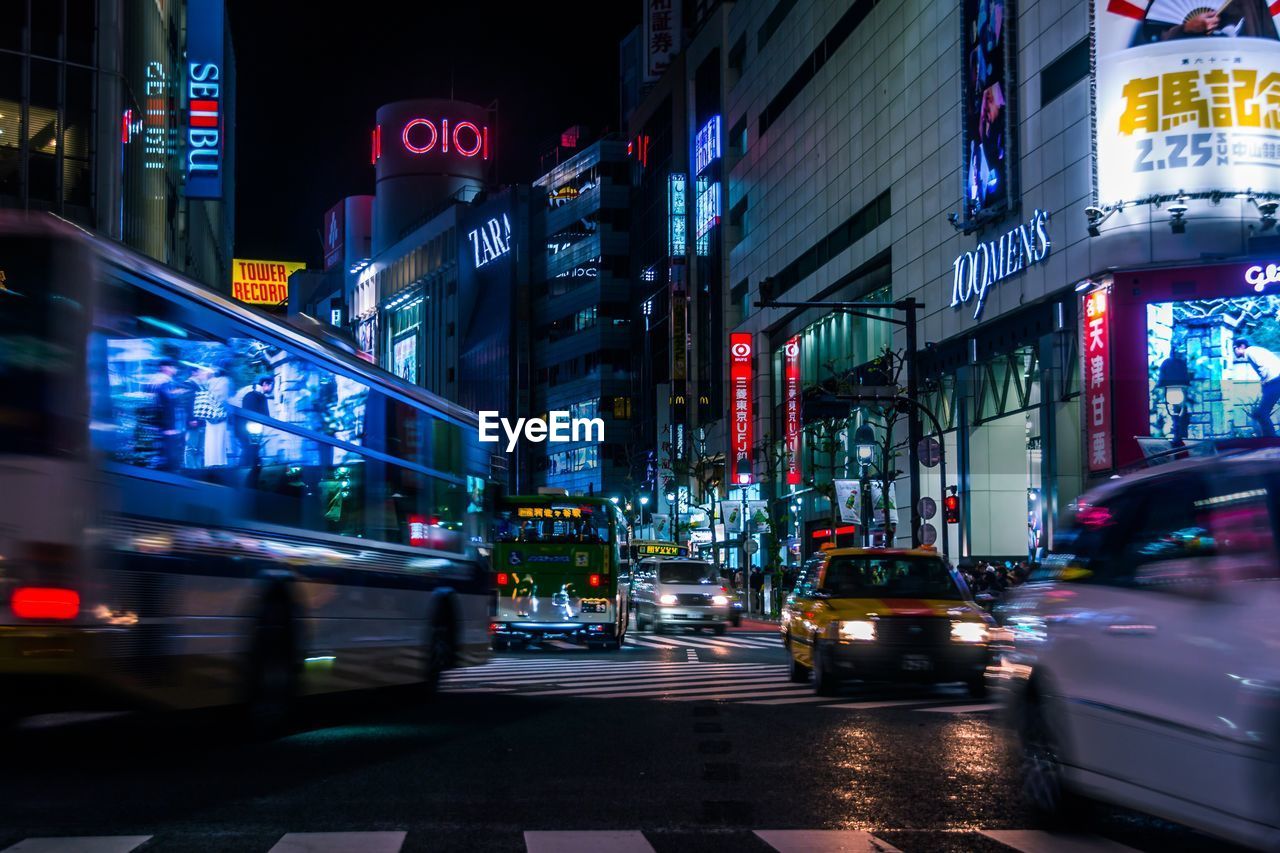 VIEW OF CITY AT NIGHT