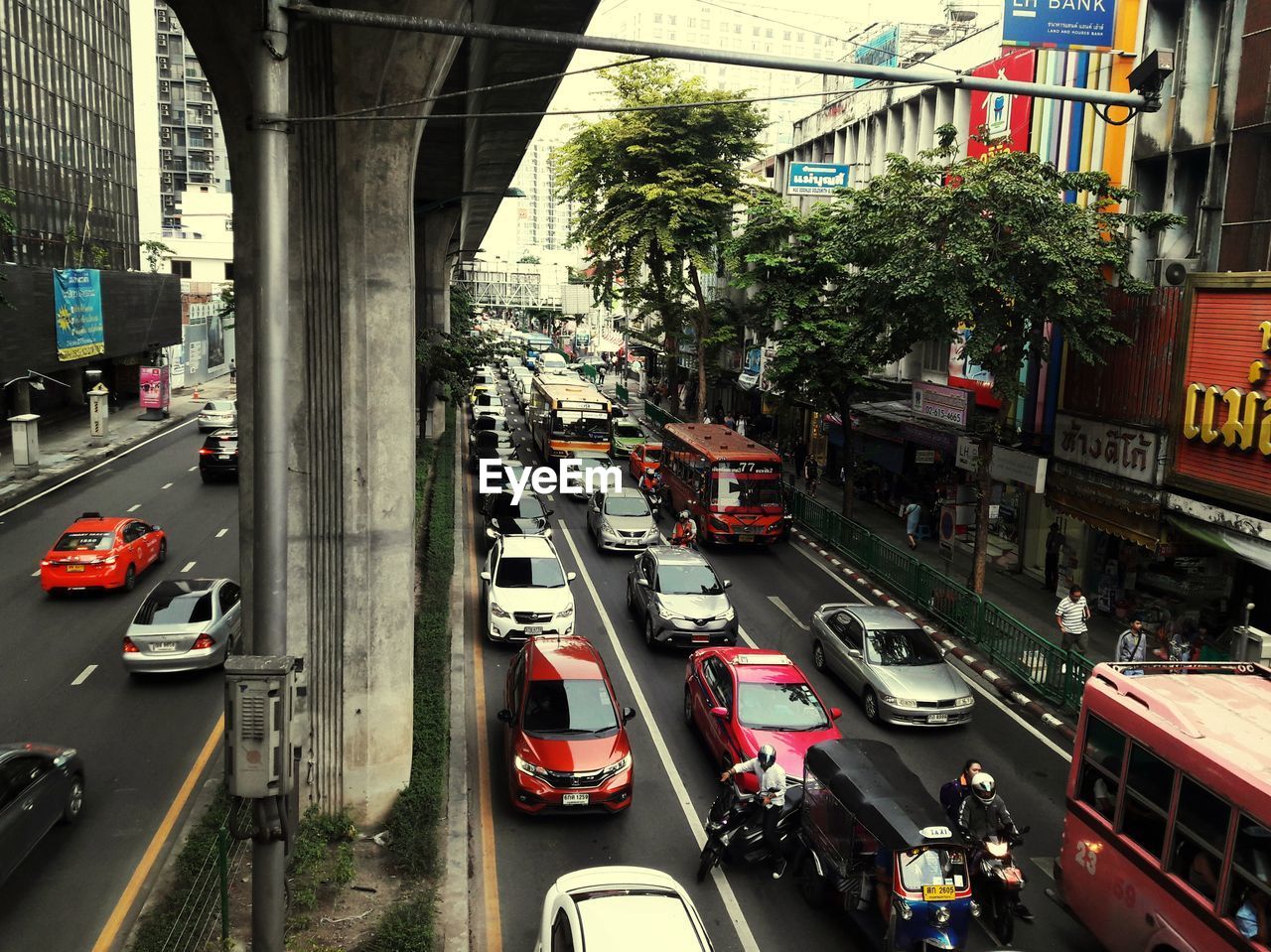 CARS ON CITY STREET