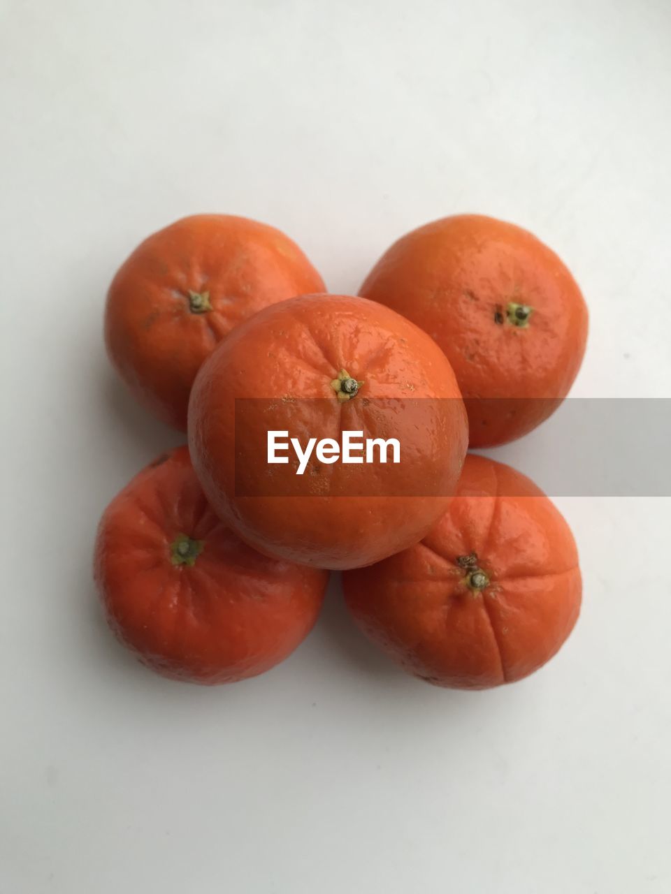 High angle view of oranges on table