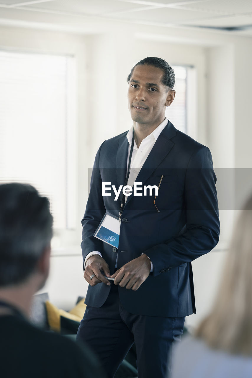 Portrait of confident man during conference