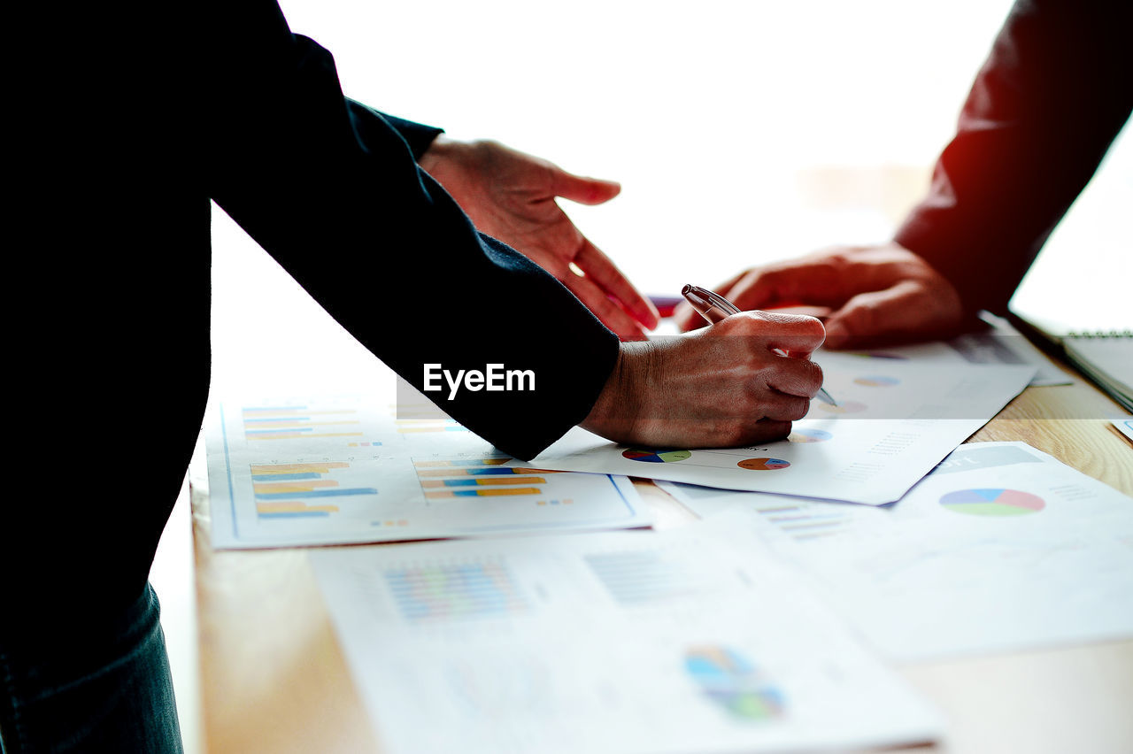 Business people working on table