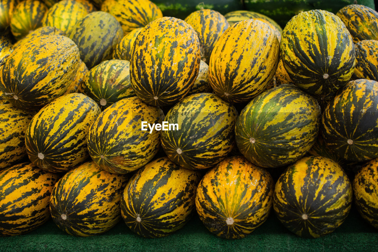 FULL FRAME SHOT OF YELLOW FRUITS FOR SALE