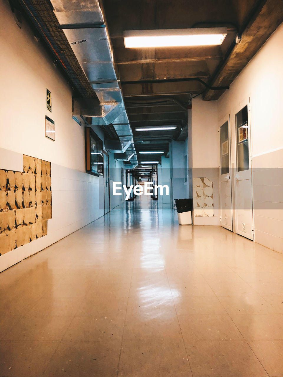 Empty corridor of building