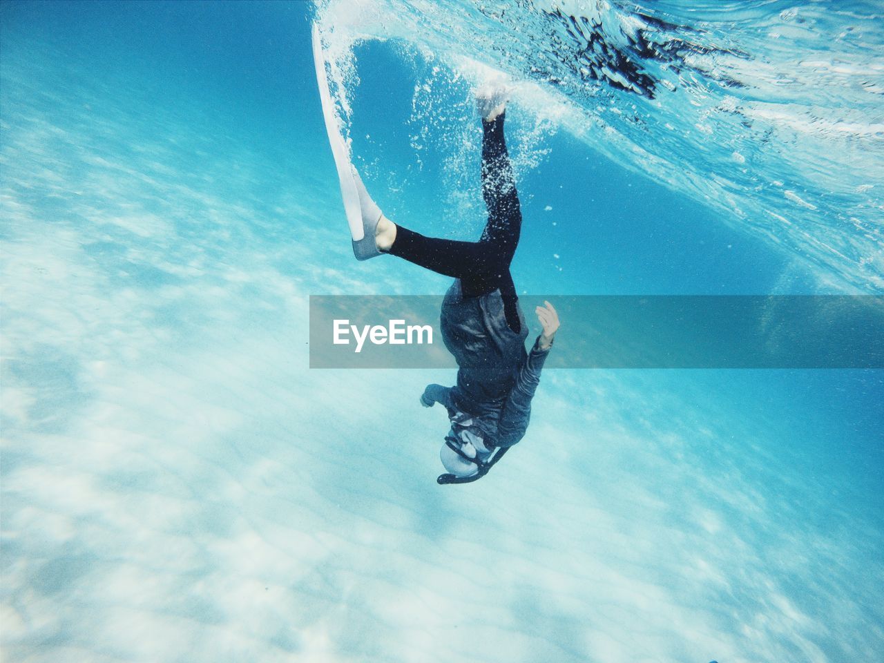 Man swimming in sea