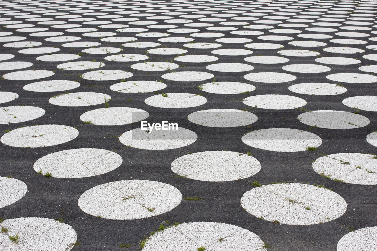 Full frame shot of patterned footpath