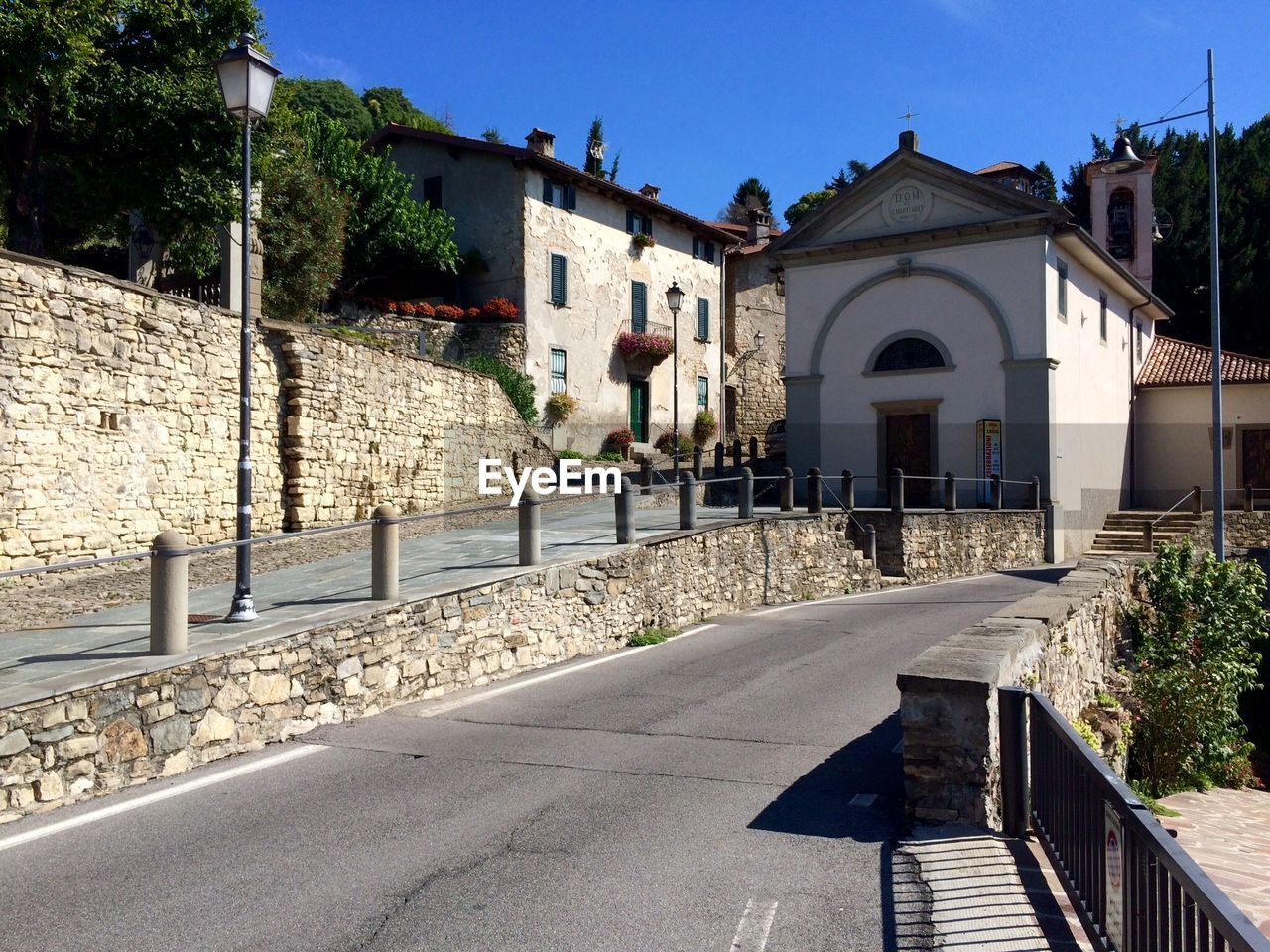 Street by buildings