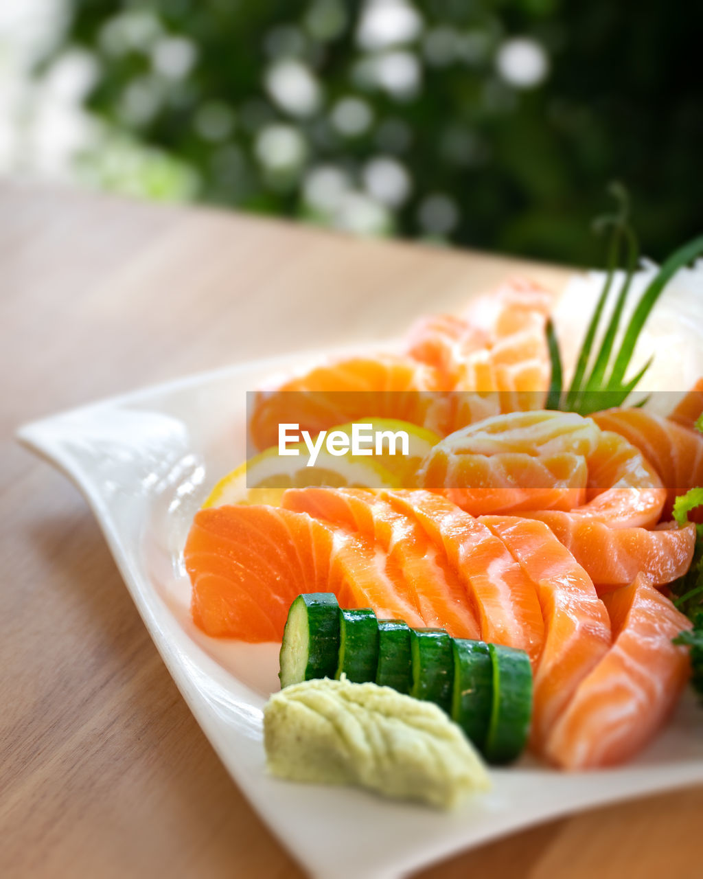 Close-up of food in plate on table