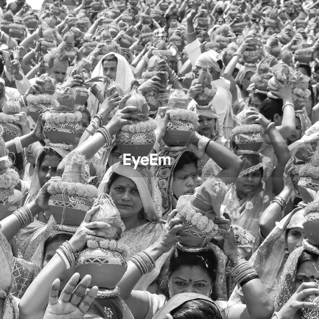 crowd, group of people, large group of people, troop, black and white, audience, person, day, men, togetherness, monochrome, high angle view, women, monochrome photography, adult, event, outdoors, unity, arm