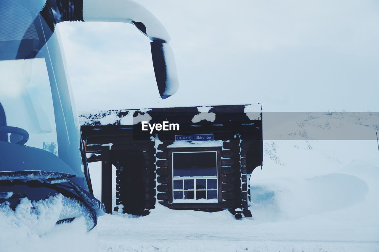 VIEW OF SKI LIFT IN WINTER