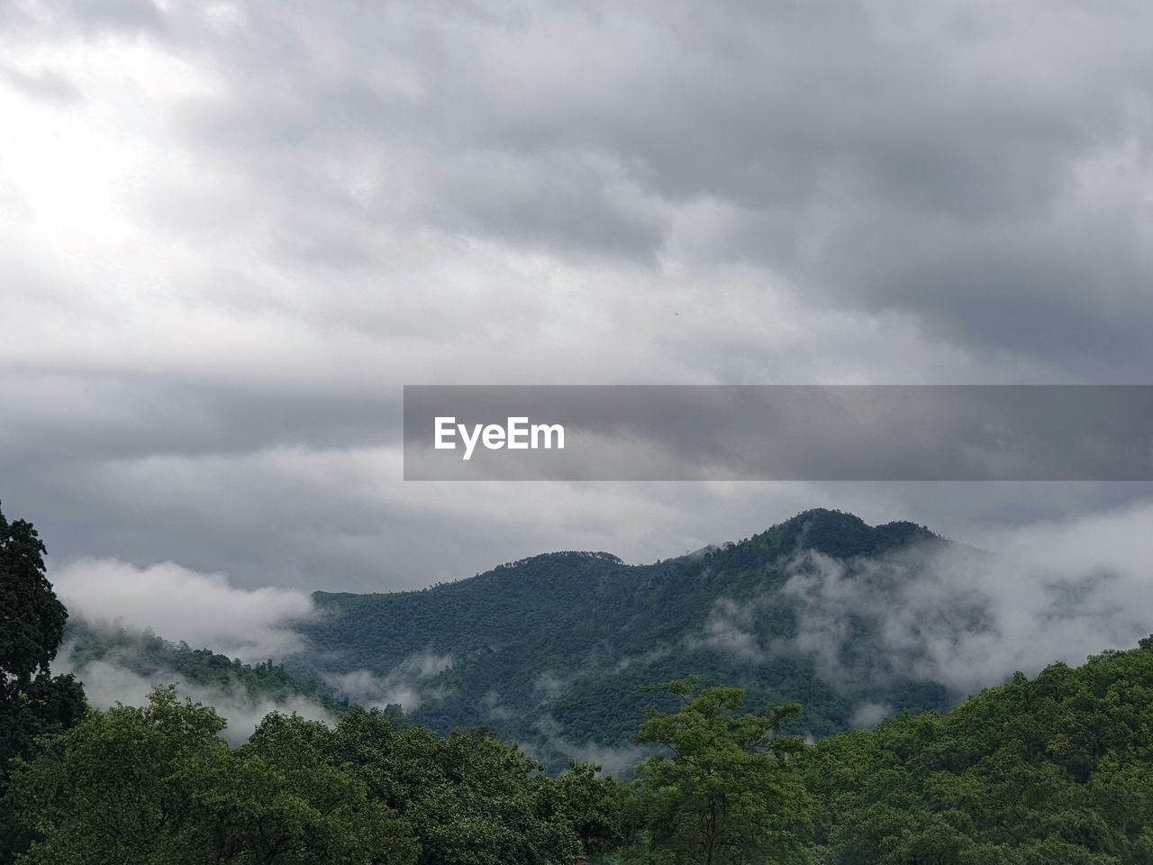 SCENIC VIEW OF MOUNTAINS AGAINST CLOUDY SKY