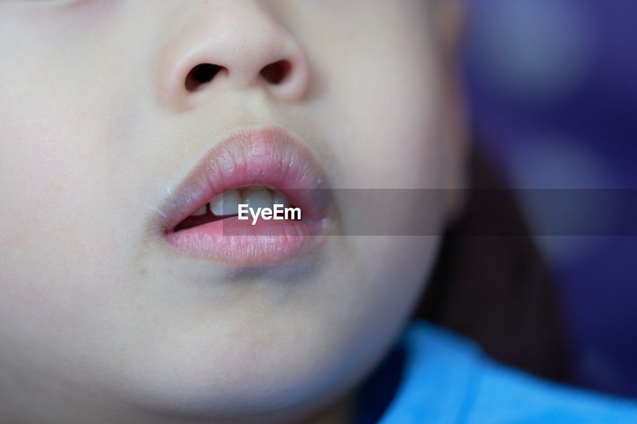 Close-up of boy face