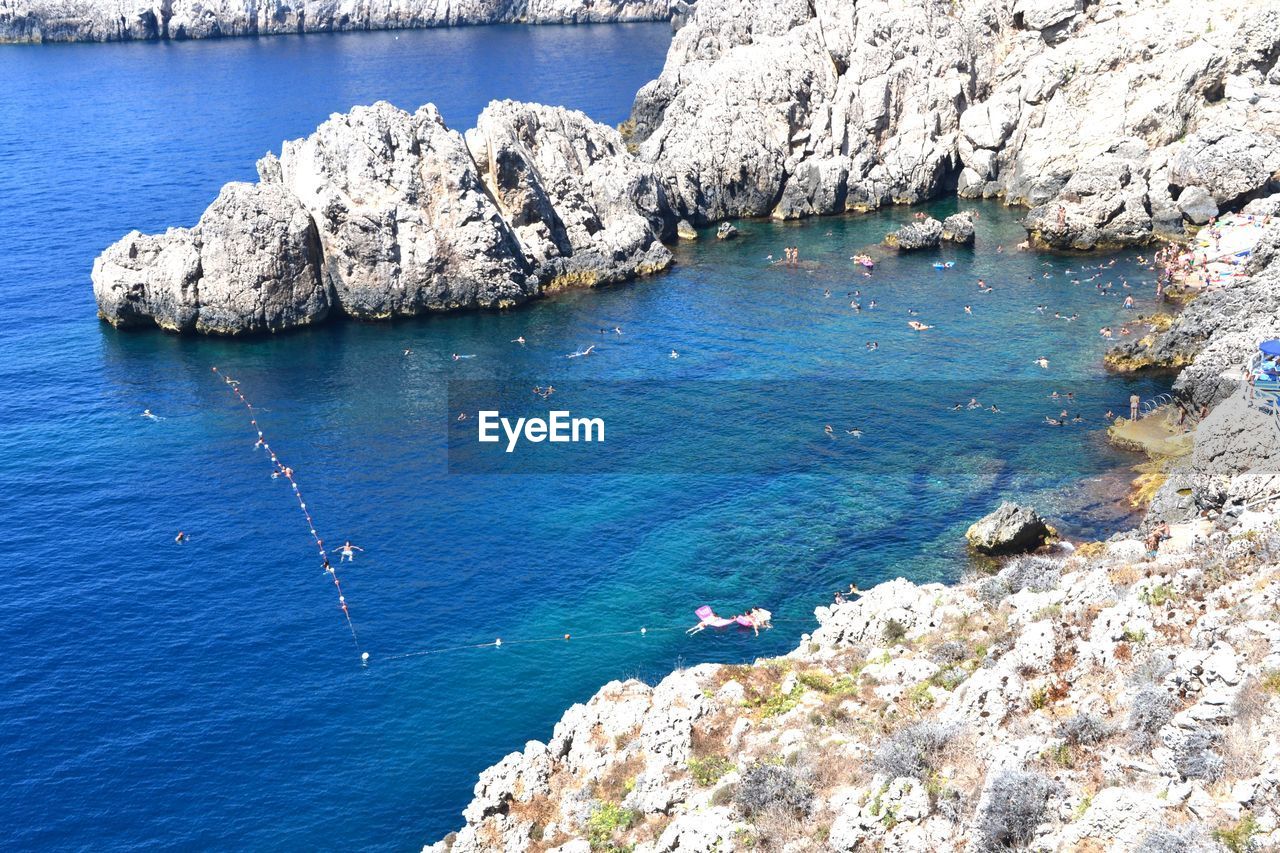 SCENIC VIEW OF SEA AND ROCKS