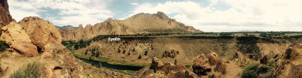 Panoramic shot of landscape against sky