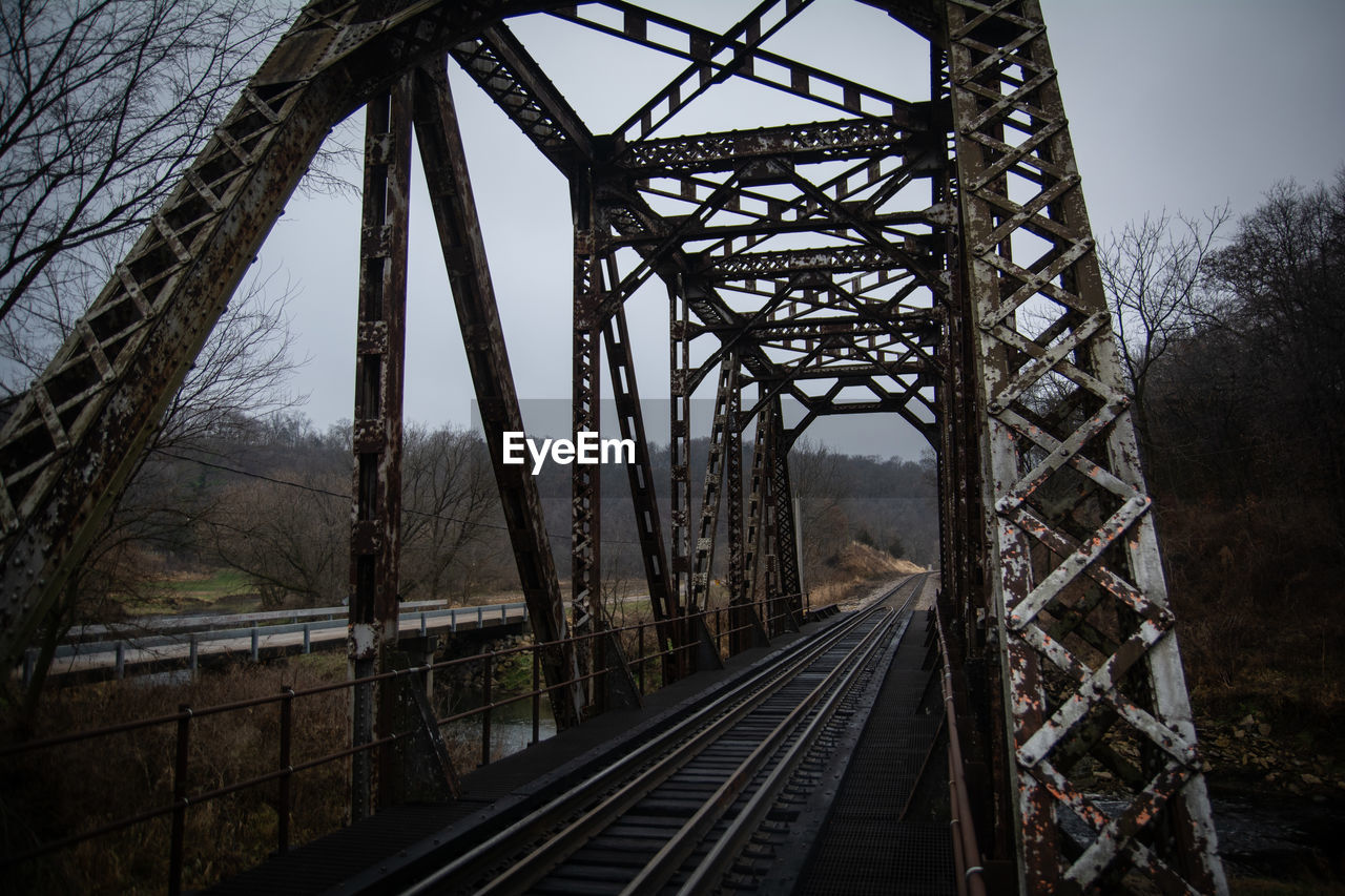 Railway bridge against sky