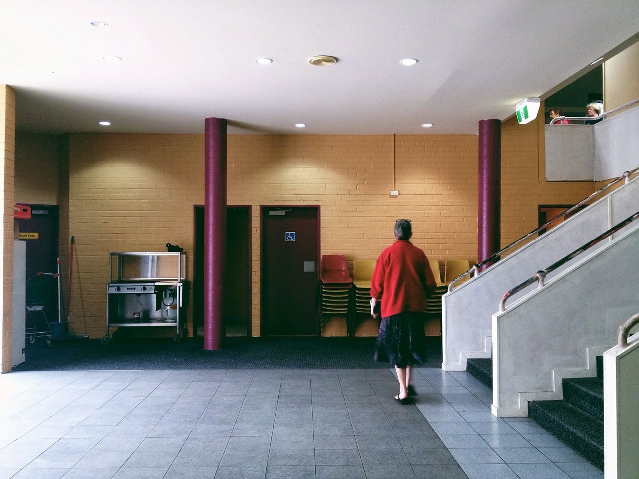 Woman in lobby