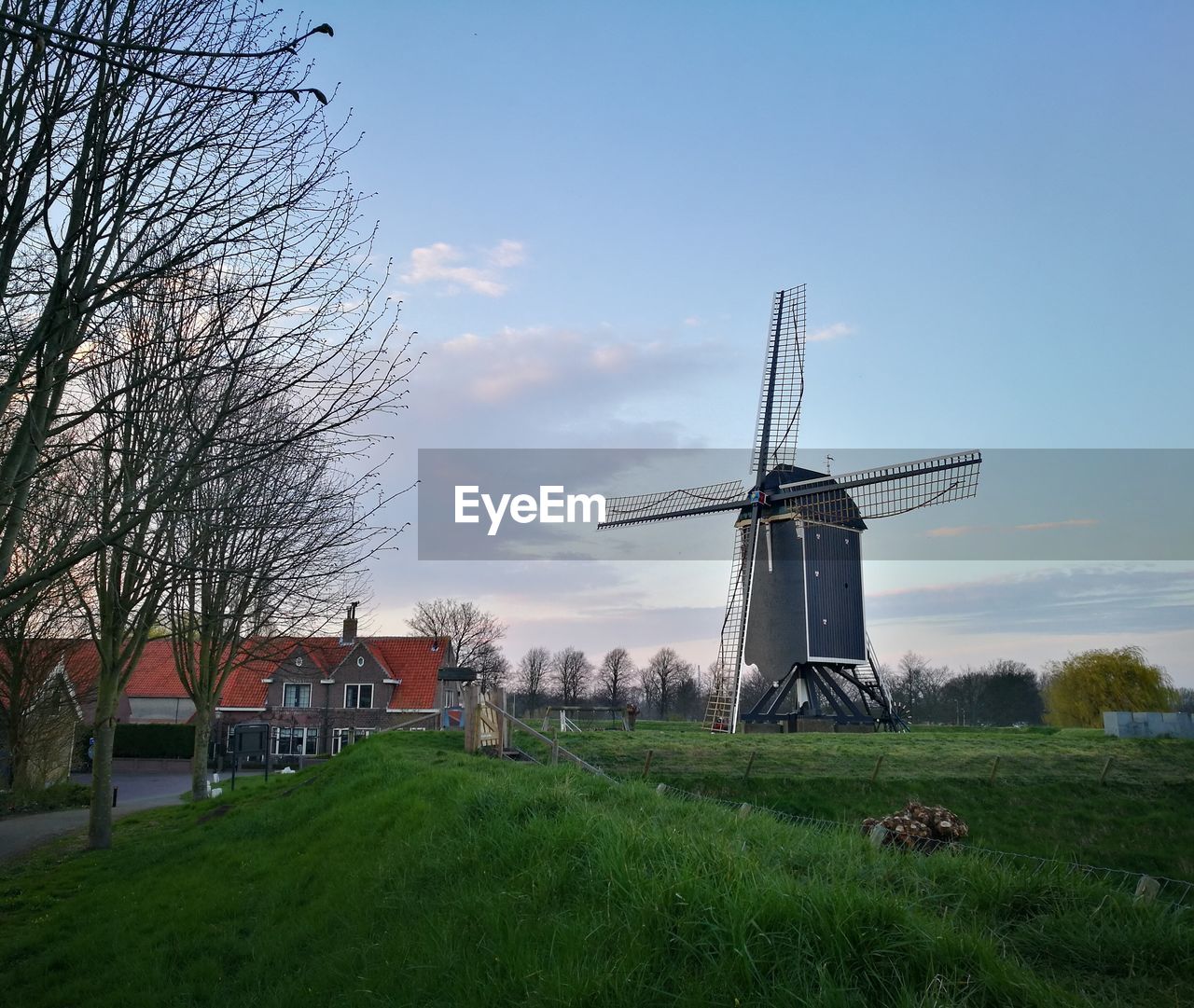 TRADITIONAL WINDMILL AGAINST SKY