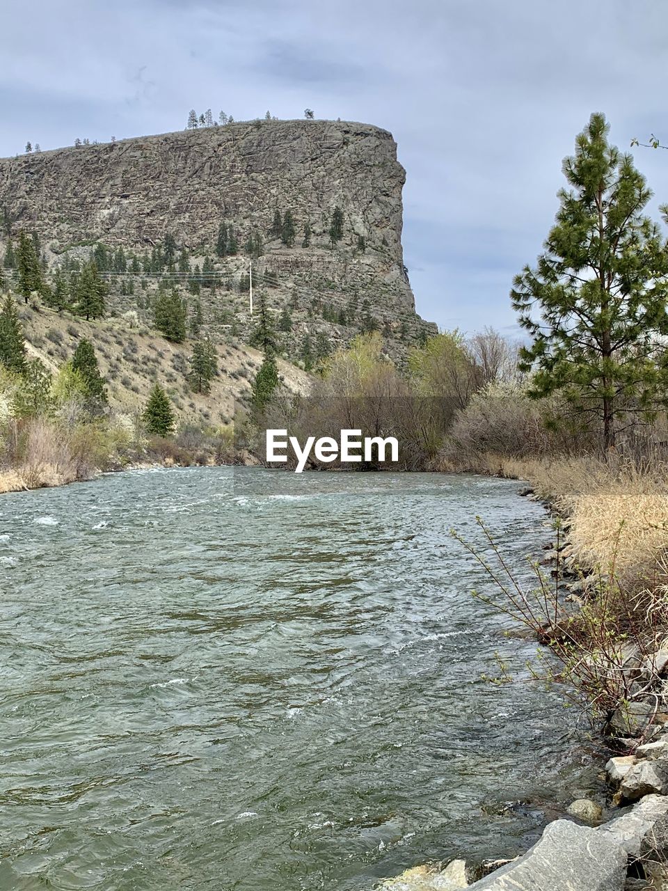 SCENIC VIEW OF WATER FLOWING THROUGH ROCKS