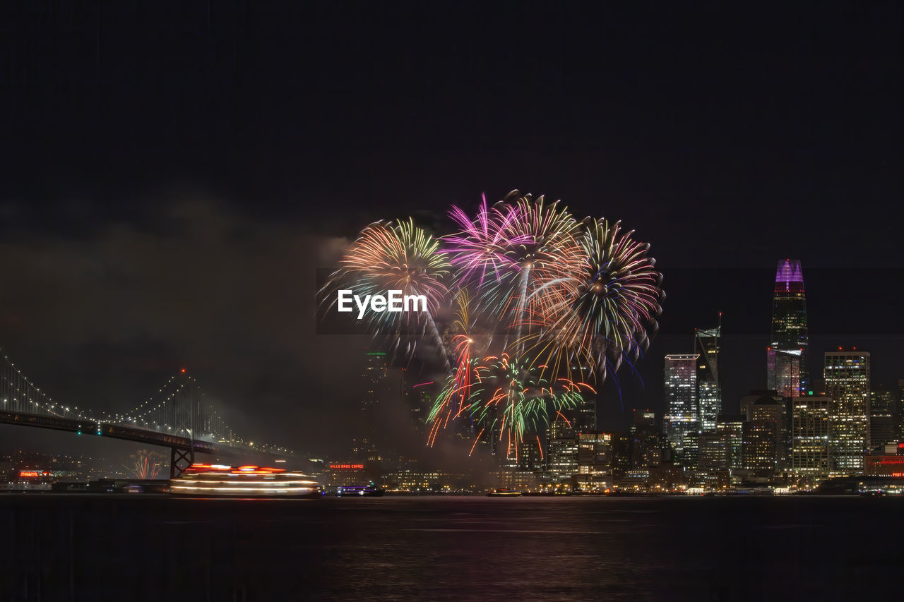 New year's  eve firework show in san francisco, california