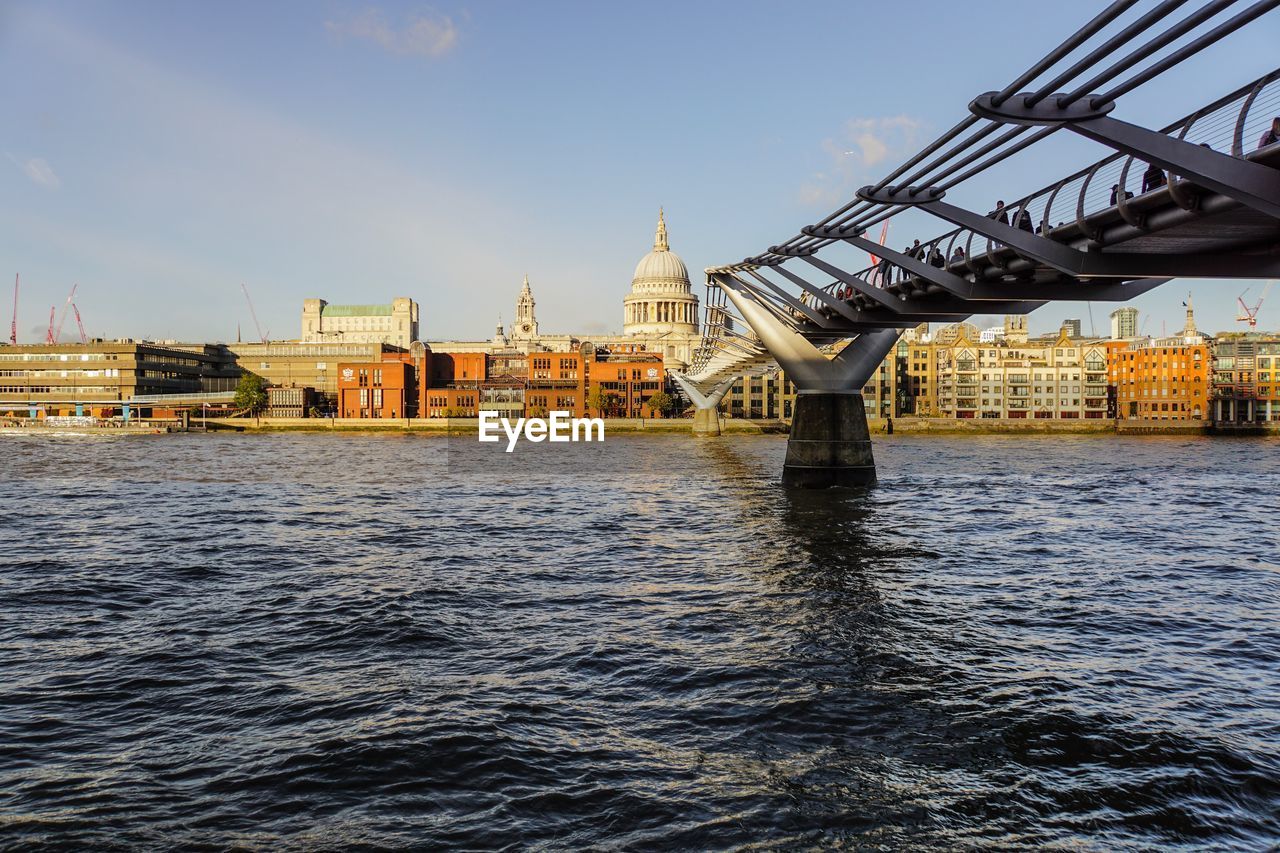 View of bridge over river