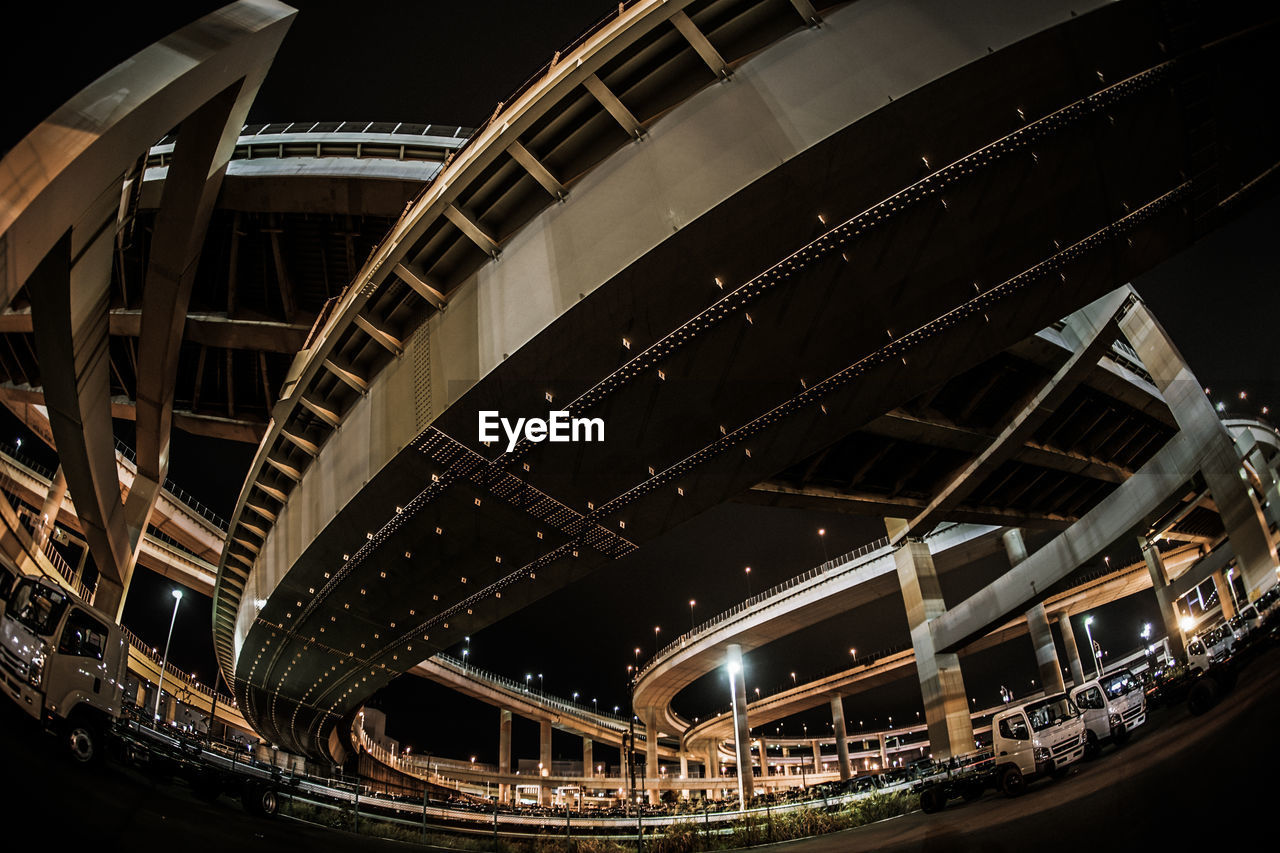 high angle view of escalator