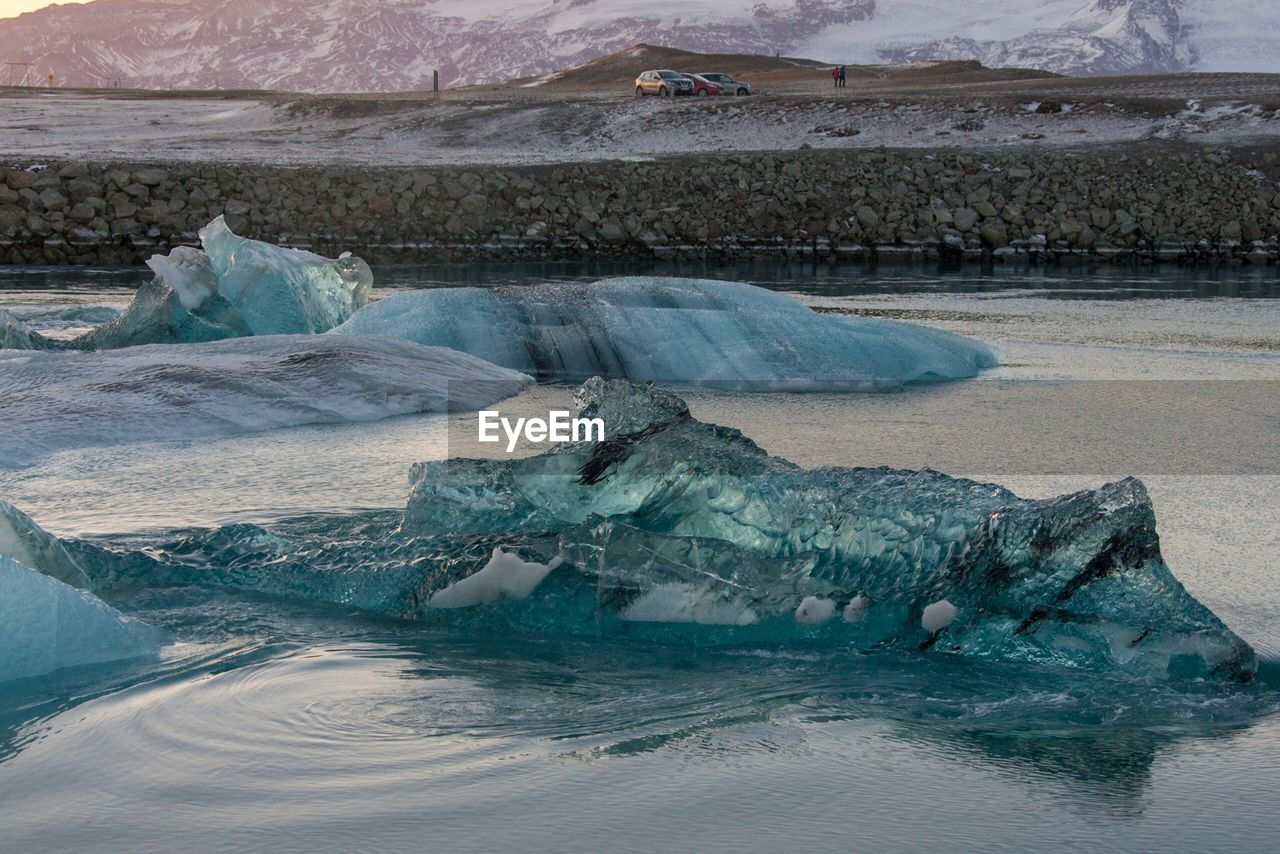 Scenic view of icebergs landscape