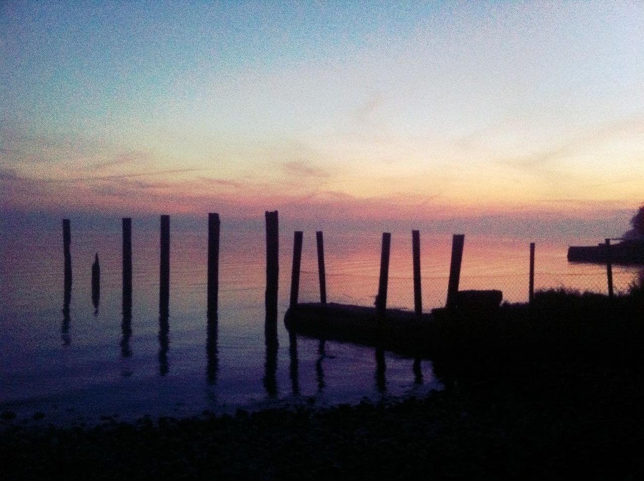 VIEW OF LANDSCAPE AT SUNSET