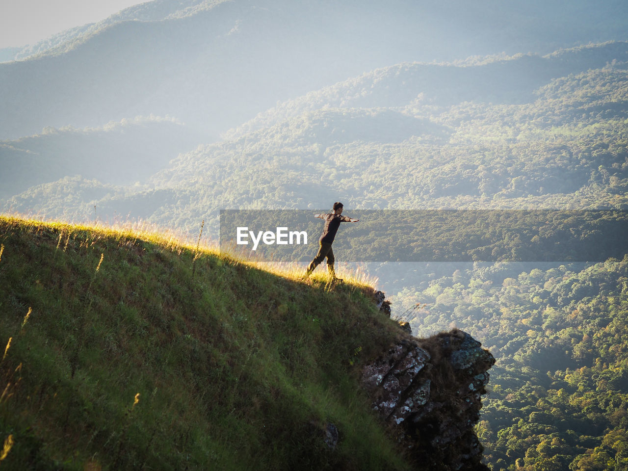 Man standing on mountain