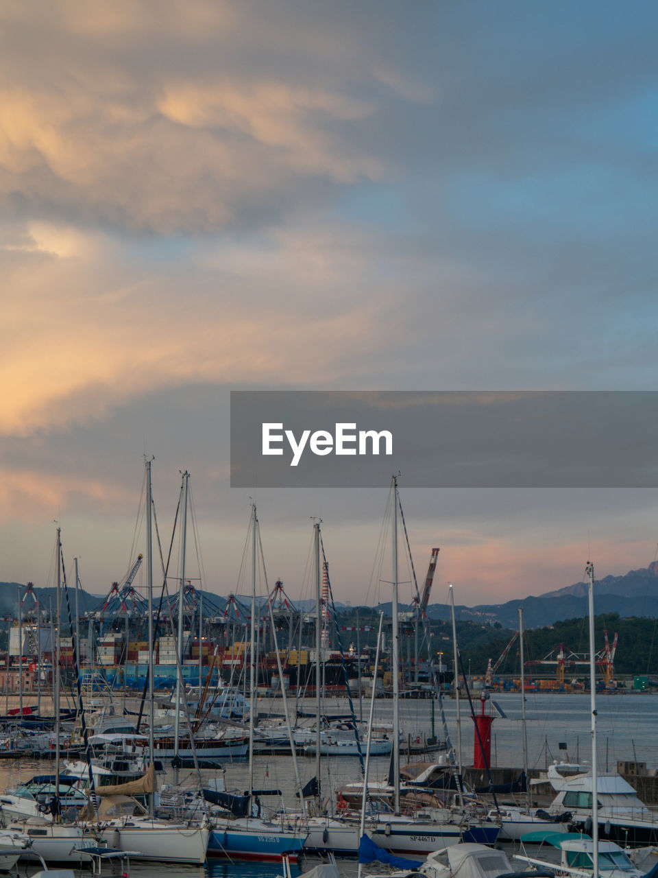 nautical vessel, water, transportation, sky, mode of transportation, sea, sailboat, cloud, harbor, marina, moored, mast, pole, nature, dock, sunset, no people, ship, beauty in nature, boat, architecture, vehicle, tranquility, port, outdoors, travel, sailing, idyllic, travel destinations, pier, scenics - nature, dusk, watercraft, tranquil scene, bay