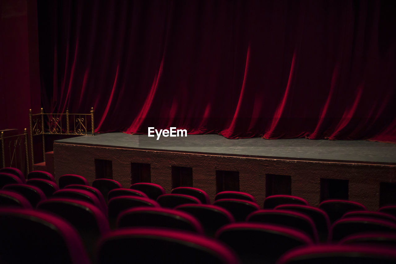 View of chairs at theater