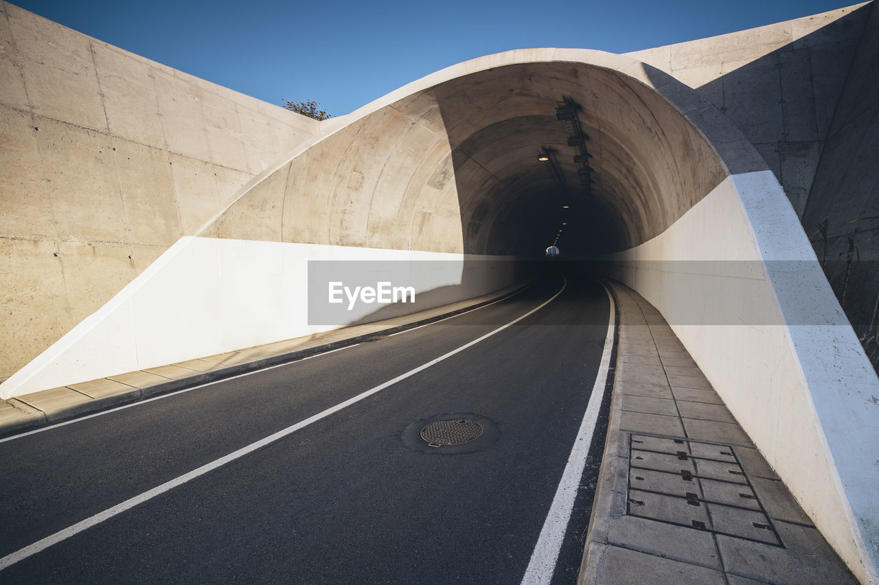 Road in tunnel