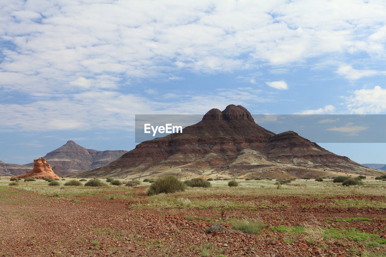 View of mountain against cloudy sky